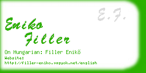 eniko filler business card